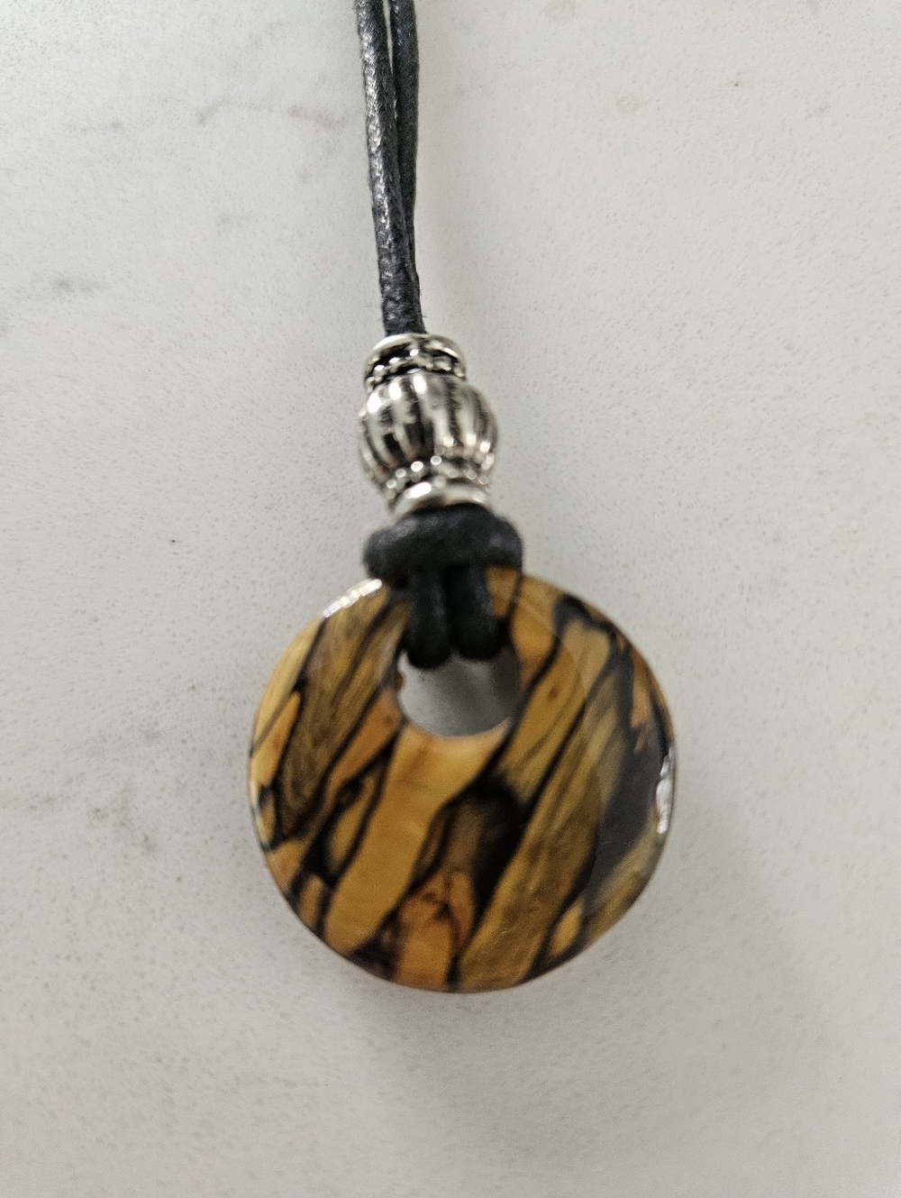 Pendant Necklace with Black Cord